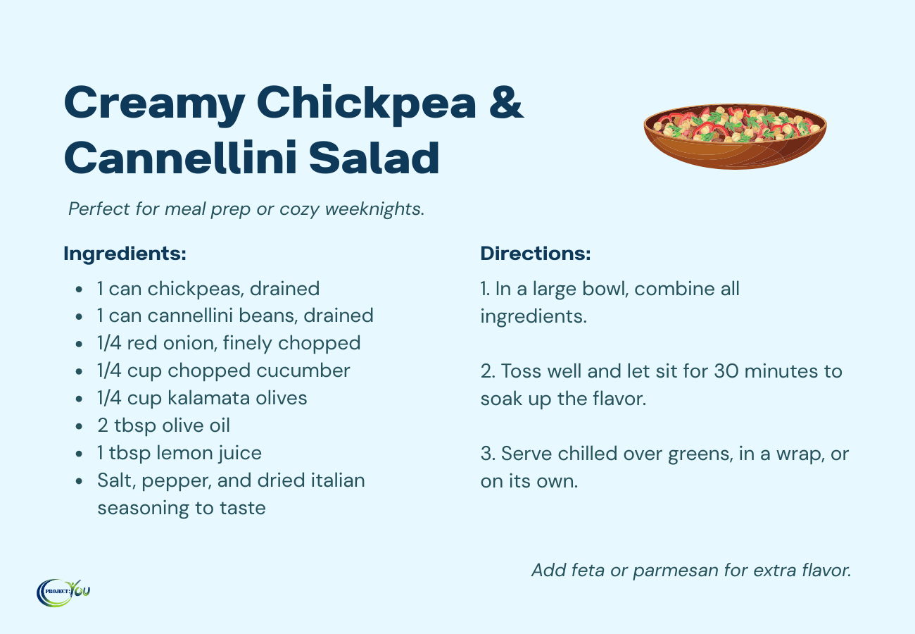 Creamy Chickpea & Cannellini Salad