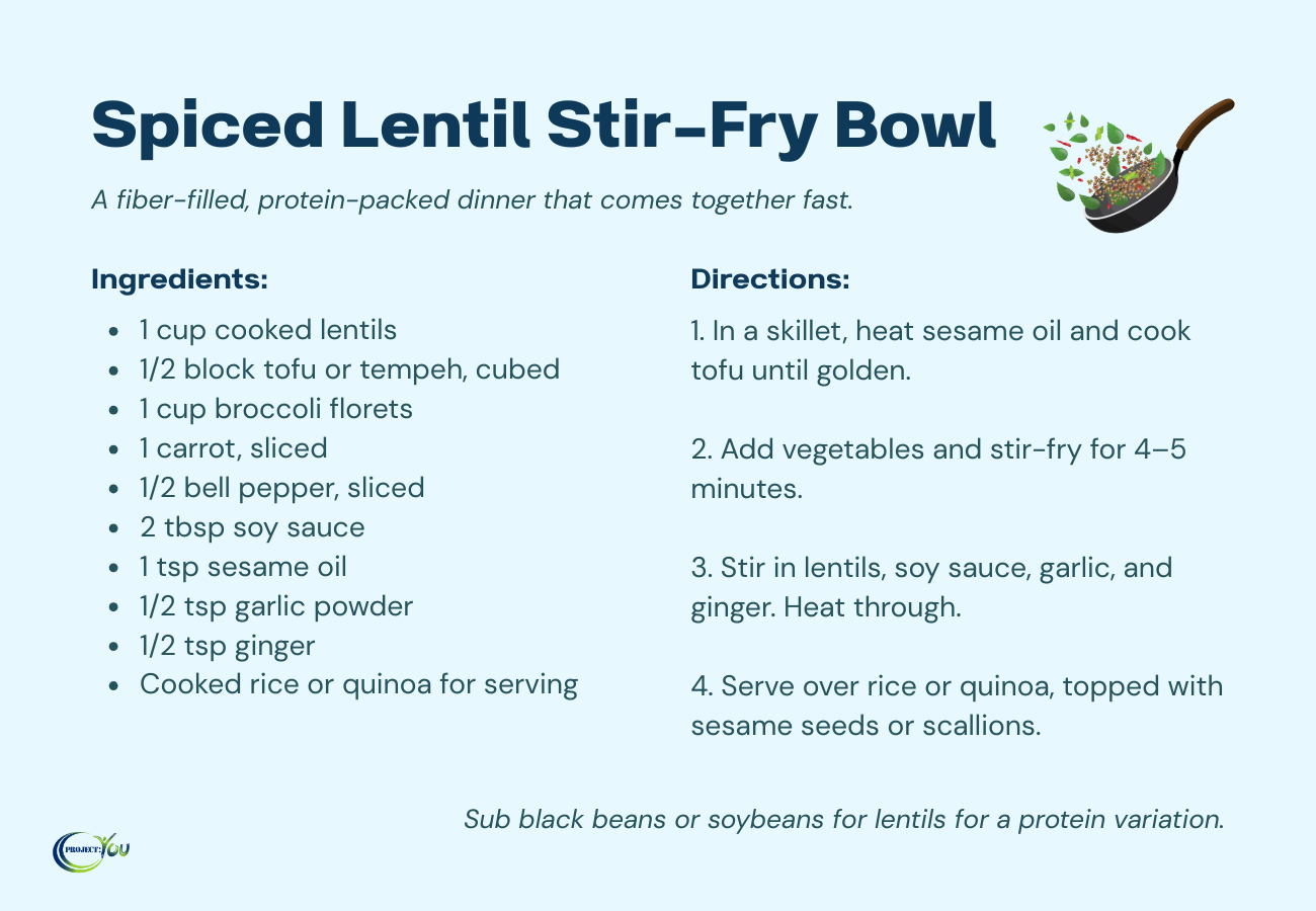 Spiced Lentil Stir-Fry Bowl